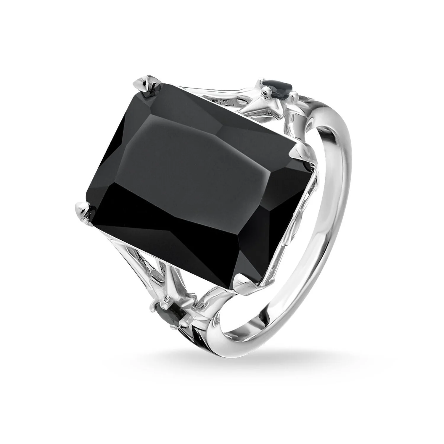 Thomas Sabo Large Black Stone Ring with Star - Size 50 - Image 2